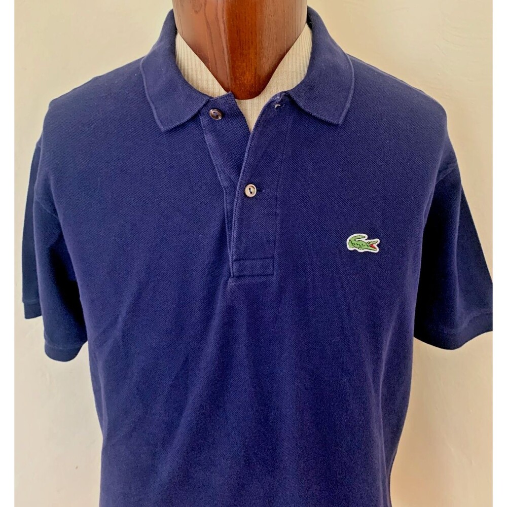 Lacoste Classic Fit Polo Shirt FR 8 US XL Blue 100% Cotton Pique' P2P 23" L26.5"